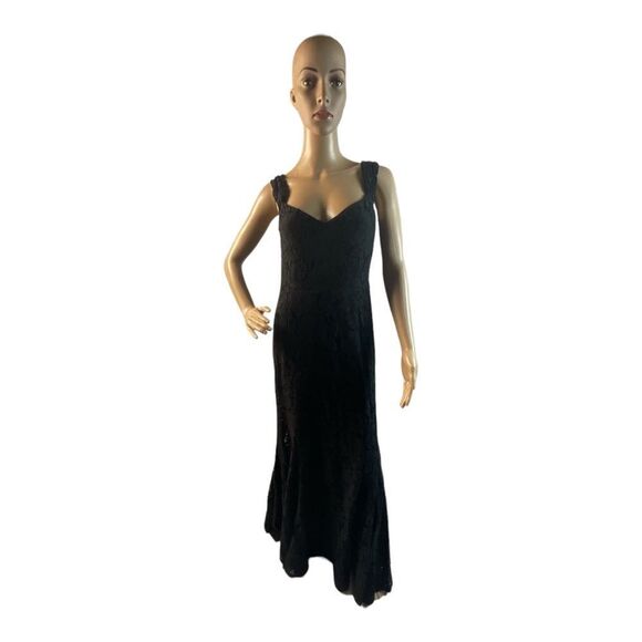 Reformation Women’s Size Medium Black Maxi Lace Sleeveless Mermaid Dress - Picture 1 of 11